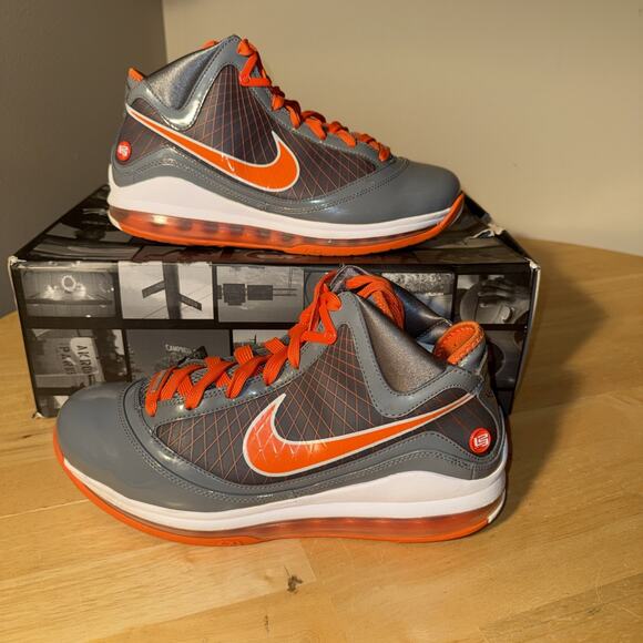 Nike Lebron 7 VII Eastbay TB Orange Blaze Cool Grey393320-003 Size 9.5 OG Box main image 8